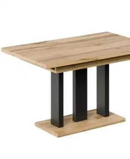 Jedálenské stoly Rozkladací stôl Appia 130/210x80cm Mat čierne nohy Dub Wotan