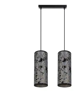 Svietidlá HEXE Luster na lanku AVALO 2xE27/60W/230V šedá/čierna 0137