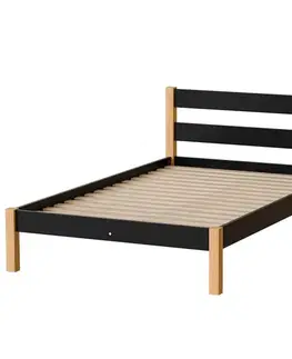 Postele pre dievčatá Posteľ Inka 120 Čierna/Prírodný Dub