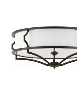 Svietidlá Open Design OR86614 - Stropné svietidlo STESSO 6xE27/12W/230V, priemer 85 cm, hnedé OR86614