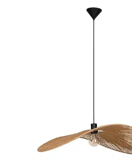 Svietidlá Eglo 31992 - Závesný luster na lanku SIRUELA 1xE27/42W/230V 80 cm hnedá/čierna 31992