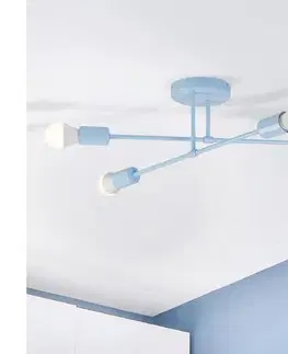 Svietidlá  Prisadený luster CAMBRIDGE 4xE27/15W/230V modrá W-2022/4 LBL