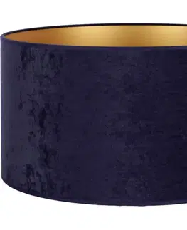 Predlžovacie káble  - Tienidlo univerzálne VELVET E27 pr. 35 cm modrá/zlatá 82467