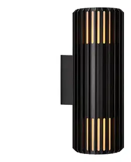 Svietidlá Nordlux - Vonkajšie nástenné svietidlo ALUDRA 2xE27/15W/230V IP54 čierna 2418121203