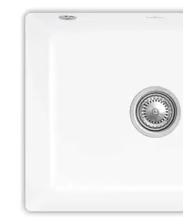 Kuchynské drezy VILLEROY & BOCH VILLEROY & BOCH - Keramický drez Subway 60 SU White alpin podstavný 545 x 440 bez excentra 331001R1