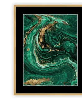Obrazy Obraz Abstract Green&Gold I 40 x 50cm