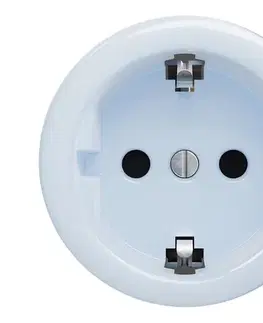 Predlžovacie káble lap - Retro domová zásuvka bez rámčeka SCHUKO 230V/16A modrá M/ZS