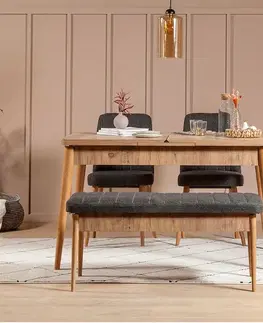 Jedálenské sety Jedálenský set s rozkladacím stolom a stoličkami (4 kusy) Vina 1053 - Anthracite, Atlantic