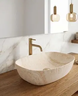 Umývadlá REA - Umývadlo na dosku Freja - Travertine Matt REA-U6689