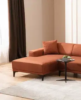 Sedacie súpravy Rohová sedacia súprava / Rohová pohovka Petra L Corner - Orange