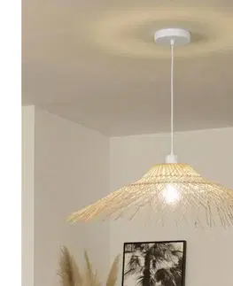 Svietidlá BRILAGI - LED luster na lanku CERIA BOHO 1xE27/40W/230V pr. 100 cm bambus EG300171+EG781125