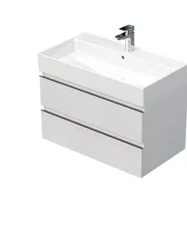 Kúpeľňový nábytok Kúpeľňová skrinka s umývadlom SAT Cube Way 80x47,5x46 cm biela mat CUBE3D46802ZBSAT CUBE3D46802ZBSAT