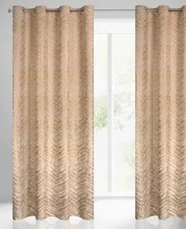 Závesy do spálne Záves SARA 140x250 na priechodkách 387348 EUROFIRANY