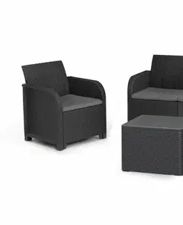 Záhradný nábytok KETER Záhradný set ROSELYN 5 storage table | grafit