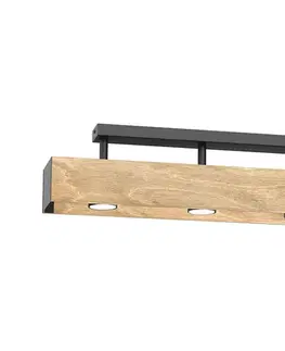 Svietidlá  Prisadený luster MAISON 3xGU10/8W/230V hnedá/dub 1642