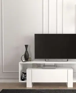 TV stolíky MARRY úzky TV stolík, biela