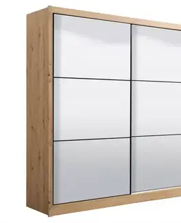 Šatníkové skrine Skriňa Navara zrkadlo artisan 11008349