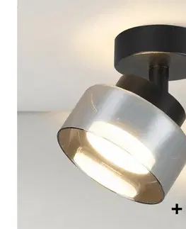 Svietidlá BRILAGI - LED Bodové svietidlo AURA LUX 1xGX53/30W/230V pr. 13 cm čierna/dymová WO-OEM-CF-03-BK