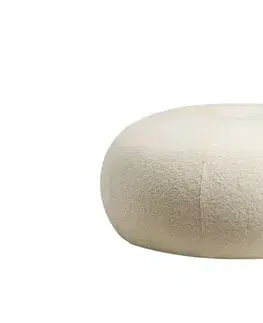 Taburety a podnožky Puf Tina - Bouclet White
