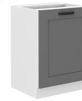 Kuchynské skrinky stojace Kuchynská skrinka Luna dustgrey/biela 60D 1F BB