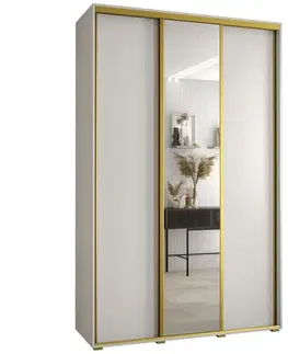 Šatníkové skrine Skriňa 45 Canaris 3 180 biela/gold