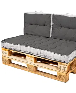 Záhradné slnečníky a doplnky Trade Concept Sedák Relax na palety/pre vonkajšie použitie tmavosivá, 80 x 120 cm