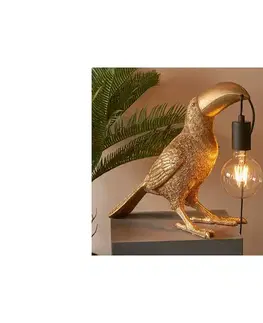 Lampy Endon 95077 - Stolná lampa TOCO TOUCAN 1xE27/10W/230V zlatá 95077