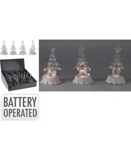 Ostatné vianočné dekorácie Kinekus Dekorácia stromček LED 16 cm teplá biela mix