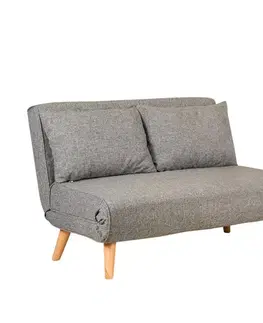 Pohovky a gauče Dvojmiestna rozkladacia pohovka Folde 2-Seater - Light Grey