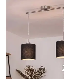Svietidlá BRILAGI - Závesný LED luster NUBILA 2xE27/60W/230V čierny EG32519+2xBG1581