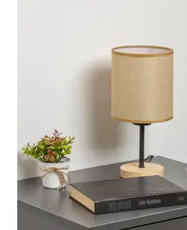 Lampy BRILAGI - Stolná lampa NUBILA WOOD 1xE27/25W/230V dub/svetlohnedá BG1567+BG1584