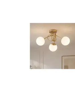 Svietidlá BRILAGI - Prisadený luster MILO 3xE27/60W/230V zlatý 62-017B