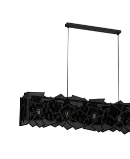 Svietidlá  Luster na lanku CAMO 5xE27/15W/230V čierna 582
