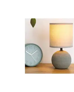 Lampy Atmosphera - Stolná lampa TIMÉO 1xE14/60W/230V šedá/biela 116289L