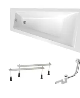 Vane Asymetrická vaňa Laguna Idea Plus 160x100 cm akrylát pravá SIKOID1600PAPN SIKOID1600PAPN