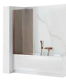 Vaňové zásteny REA - Paraván vaňový Elegant Brush Copper 80 REA-W5695