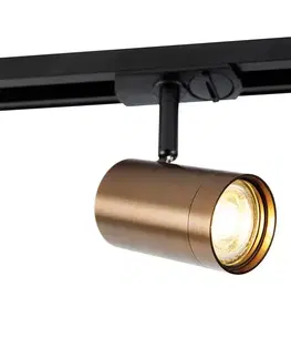 Koľajnicové svetelné systémy Moderný 1-fázový koľajnicový reflektor tmavý bronz - Iconic Jeana