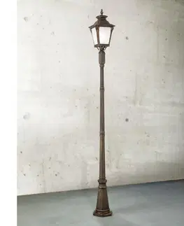 Záhradné lampy Orion - Vonkajšia lampa AIKO 1xE27/60W/230V 240 cm IP23 bronz/patina AL 11-1141/1 Patina