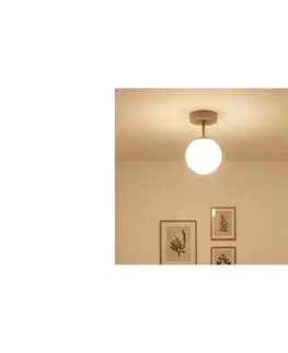 Svietidlá BRILAGI - Prisadené stropné svietidlo MILO ECRU 1xE27/60W/230V béžová/zlatá 75-026B