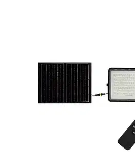 LED osvetlenie  LED Vonkajší solárny reflektor LED/20W/3,2V 6400K čierna + DO 7827