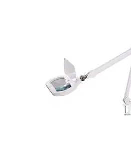 Lampy Geti LED Stmievateľná stolná lampa s lupou LED/12W/230V biela 06650797