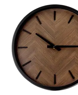 Predlžovacie káble  Nástenné hodiny pr. 30 cm 1xAA čierna/hnedá PZDK