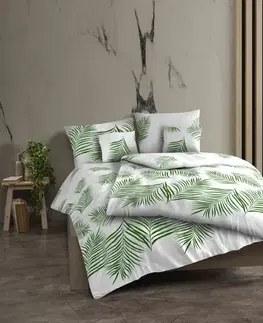 Obliečky Kvalitex Bavlnené obliečky Tropical biela, 220 x 200 cm, 2 ks 70 x 90 cm