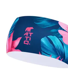 Čelenky Športová čelenka Attiq Lycra Thermo Flowers