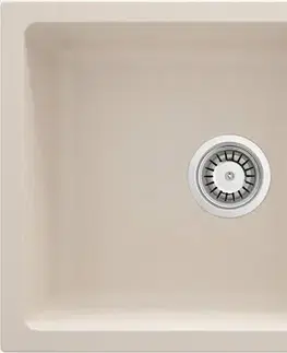 Kuchynské drezy DEANTE DEANTE - Leda beige - Granitový drez s odkvapkávačom ZRD_5113