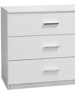 Komody do spálne Komoda Panarea 27 biela  lesklá