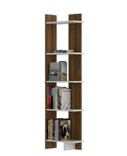 Knižnice Knižnica Als - Walnut, White