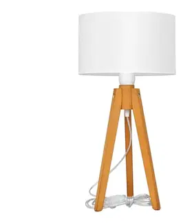 Lampy  Stolná lampa ALBA 1xE27/15W/230V biela/dub B-D D+WT+2515 WT