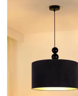 Svietidlá  - Luster na lanku LYON 1xE27/15W/230V pr. 40 cm čierna 602235