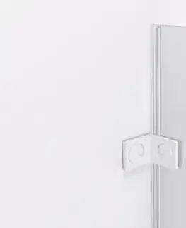Sprchové dvere CERANO - Sprchová zástena Walk-in Orbis Top Round - Pravá - 8 mm - guľatá vzpera - biela matná, mliečne sklo - 140x200 CER-999958